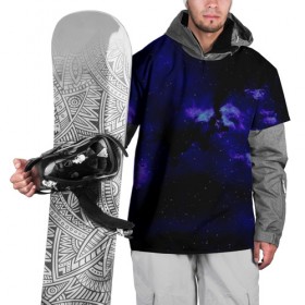 Накидка на куртку 3D с принтом Звёздное небо в Тюмени, 100% полиэстер |  | 