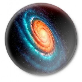 Значок с принтом Вселенная в Тюмени,  металл | круглая форма, металлическая застежка в виде булавки | space | star | галактика | звезды | космический | космос | созвездие