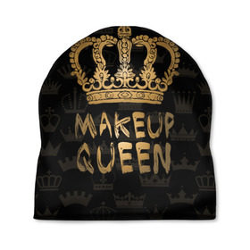 Шапка 3D с принтом Makeup Queen в Тюмени, 100% полиэстер | универсальный размер, печать по всей поверхности изделия | аловацкая | визаж | визажист | макияж | мэйкап
