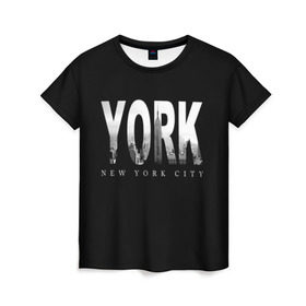 Женская футболка 3D с принтом Нью-Йорк в Тюмени, 100% полиэфир ( синтетическое хлопкоподобное полотно) | прямой крой, круглый вырез горловины, длина до линии бедер | Тематика изображения на принте: america | capital | city | lights | new york | night | skyscrapers | tourism | usa | америка | город | ночь | нью йорк | огни | столица | сша | туризм