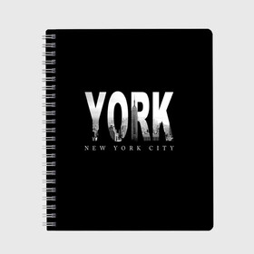 Тетрадь с принтом Нью-Йорк в Тюмени, 100% бумага | 48 листов, плотность листов — 60 г/м2, плотность картонной обложки — 250 г/м2. Листы скреплены сбоку удобной пружинной спиралью. Уголки страниц и обложки скругленные. Цвет линий — светло-серый
 | america | capital | city | lights | new york | night | skyscrapers | tourism | usa | америка | город | ночь | нью йорк | огни | столица | сша | туризм