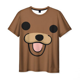 Мужская футболка 3D с принтом Медведь в Тюмени, 100% полиэфир | прямой крой, круглый вырез горловины, длина до линии бедер | Тематика изображения на принте: интернет | клевый | медведь | мем | мишка | мишки | прикол | прикольный | смешной | шутка