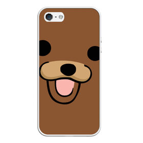 Чехол для iPhone 5/5S матовый с принтом Медведь в Тюмени, Силикон | Область печати: задняя сторона чехла, без боковых панелей | интернет | клевый | медведь | мем | мишка | мишки | прикол | прикольный | смешной | шутка