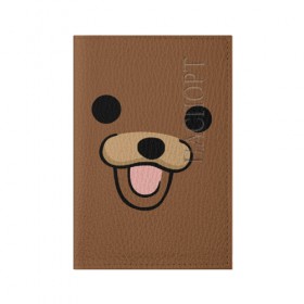 Обложка для паспорта матовая кожа с принтом Медведь в Тюмени, натуральная матовая кожа | размер 19,3 х 13,7 см; прозрачные пластиковые крепления | Тематика изображения на принте: интернет | клевый | медведь | мем | мишка | мишки | прикол | прикольный | смешной | шутка