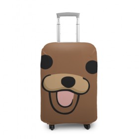 Чехол для чемодана 3D с принтом Медведь в Тюмени, 86% полиэфир, 14% спандекс | двустороннее нанесение принта, прорези для ручек и колес | интернет | клевый | медведь | мем | мишка | мишки | прикол | прикольный | смешной | шутка