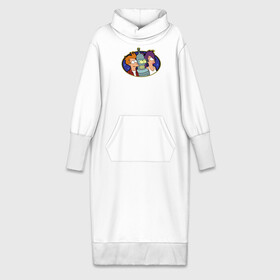 Платье удлиненное хлопок с принтом Futurama в Тюмени,  |  | futurama | бендер | лила | фрай | футурама