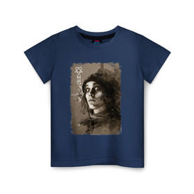 Детская футболка хлопок с принтом Ville Valo. Sweet pandemonium в Тюмени, 100% хлопок | круглый вырез горловины, полуприлегающий силуэт, длина до линии бедер | heartagram | him | love metal | ville valo | вилле вало