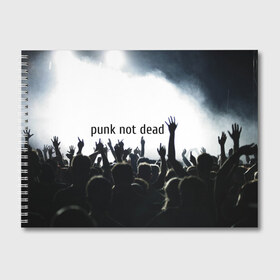 Альбом для рисования с принтом Punk not dead в Тюмени, 100% бумага
 | матовая бумага, плотность 200 мг. | punk not dead | бит | группа | драйв | дым | зал | концерт | музыка | надпись | панк | панк не умрет | панки | рок | слова | танцы | туман | тусовка | фраза | хой