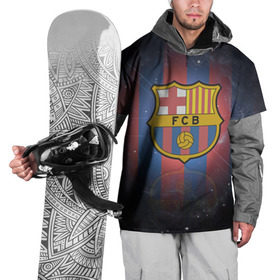 Накидка на куртку 3D с принтом Я фанат fc Barcelona! в Тюмени, 100% полиэстер |  | Тематика изображения на принте: barcelona | fc | барса | барселона | футбол