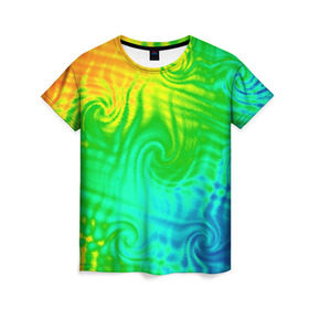 Женская футболка 3D с принтом Цвет-2 в Тюмени, 100% полиэфир ( синтетическое хлопкоподобное полотно) | прямой крой, круглый вырез горловины, длина до линии бедер | baphomet.by | дмитрий данилин | цвет 2