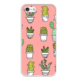 Чехол для iPhone 5/5S матовый с принтом cactus в Тюмени, Силикон | Область печати: задняя сторона чехла, без боковых панелей | cactus | tmblr | tubmler | кактус