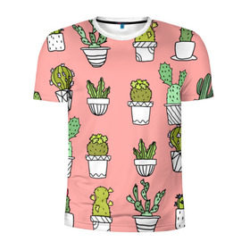 Мужская футболка 3D спортивная с принтом cactus в Тюмени, 100% полиэстер с улучшенными характеристиками | приталенный силуэт, круглая горловина, широкие плечи, сужается к линии бедра | cactus | tmblr | tubmler | кактус