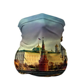 Бандана-труба 3D с принтом Москва река в Тюмени, 100% полиэстер, ткань с особыми свойствами — Activecool | плотность 150‒180 г/м2; хорошо тянется, но сохраняет форму | kremlin | moscow | russia | город | кремль | москва | ночь | огни | река