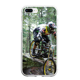 Чехол для iPhone 7Plus/8 Plus матовый с принтом Велоспорт гонка в Тюмени, Силикон | Область печати: задняя сторона чехла, без боковых панелей | велик | велосипед | гонка | горы | деревья | железный конь | колесо | лес | лисапед | природа | ровер | спорт | спортсмен | стальной конь | тандем | трицикл | шлем