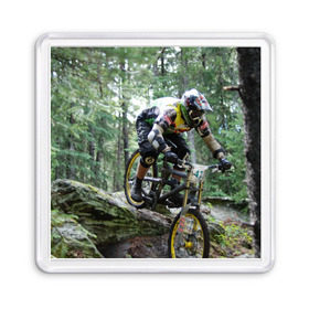 Магнит 55*55 с принтом Велоспорт гонка в Тюмени, Пластик | Размер: 65*65 мм; Размер печати: 55*55 мм | велик | велосипед | гонка | горы | деревья | железный конь | колесо | лес | лисапед | природа | ровер | спорт | спортсмен | стальной конь | тандем | трицикл | шлем