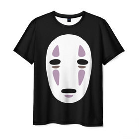 Мужская футболка 3D с принтом Face в Тюмени, 100% полиэфир | прямой крой, круглый вырез горловины, длина до линии бедер | Тематика изображения на принте: anime | spirited away | аниме | миадзяки | унесенные призраками