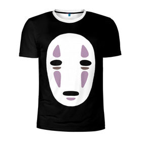 Мужская футболка 3D спортивная с принтом Face в Тюмени, 100% полиэстер с улучшенными характеристиками | приталенный силуэт, круглая горловина, широкие плечи, сужается к линии бедра | Тематика изображения на принте: anime | spirited away | аниме | миадзяки | унесенные призраками