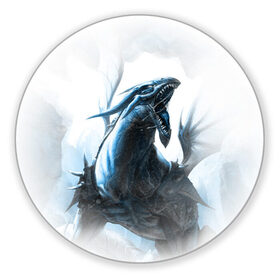 Коврик круглый с принтом Dragon в Тюмени, резина и полиэстер | круглая форма, изображение наносится на всю лицевую часть | fantasy | дракон | змей | миф | фэнтези