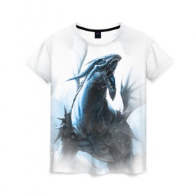Женская футболка 3D с принтом Dragon в Тюмени, 100% полиэфир ( синтетическое хлопкоподобное полотно) | прямой крой, круглый вырез горловины, длина до линии бедер | fantasy | дракон | змей | миф | фэнтези