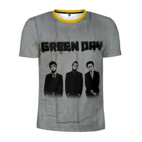 Мужская футболка 3D спортивная с принтом Green Day 7 в Тюмени, 100% полиэстер с улучшенными характеристиками | приталенный силуэт, круглая горловина, широкие плечи, сужается к линии бедра | american idiot | green day | грин дей | грин дэй