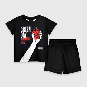 Детский костюм с шортами 3D с принтом Green Day 3 в Тюмени,  |  | american idiot | green day | грин дей | грин дэй