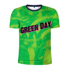 Мужская футболка 3D спортивная с принтом Green Day 1 в Тюмени, 100% полиэстер с улучшенными характеристиками | приталенный силуэт, круглая горловина, широкие плечи, сужается к линии бедра | american idiot | green day | грин дей | грин дэй