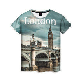 Женская футболка 3D с принтом London в Тюмени, 100% полиэфир ( синтетическое хлопкоподобное полотно) | прямой крой, круглый вырез горловины, длина до линии бедер | england | london | vjcn. биг бен | англия | британия | великобритания | владычица морей | город | гостеприимный | дождей | клевый | красивый | лилия | лондон | на темзе | окна | прикольный | столица | тауэр
