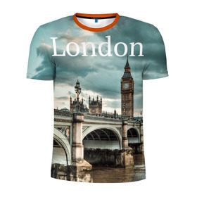Мужская футболка 3D спортивная с принтом London в Тюмени, 100% полиэстер с улучшенными характеристиками | приталенный силуэт, круглая горловина, широкие плечи, сужается к линии бедра | england | london | vjcn. биг бен | англия | британия | великобритания | владычица морей | город | гостеприимный | дождей | клевый | красивый | лилия | лондон | на темзе | окна | прикольный | столица | тауэр