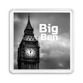 Магнит 55*55 с принтом Big Ben в Тюмени, Пластик | Размер: 65*65 мм; Размер печати: 55*55 мм | Тематика изображения на принте: england | london | англия | биг бен | лондон
