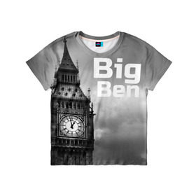 Детская футболка 3D с принтом Big Ben в Тюмени, 100% гипоаллергенный полиэфир | прямой крой, круглый вырез горловины, длина до линии бедер, чуть спущенное плечо, ткань немного тянется | england | london | англия | биг бен | лондон