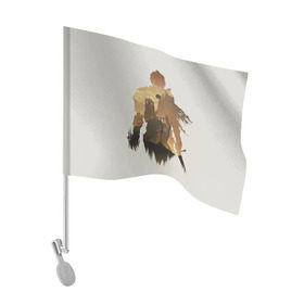 Флаг для автомобиля с принтом Dark Souls воспоминания в Тюмени, 100% полиэстер | Размер: 30*21 см | dark souls | воспоминания | двойная экспозиция | магия | меч | развалины | рыцарь
