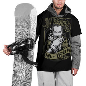 Накидка на куртку 3D с принтом Железный Арни в Тюмени, 100% полиэстер |  | king of iron | арнольд | железо | качалка | шварценеггер