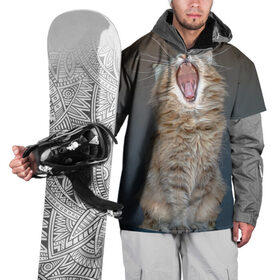 Накидка на куртку 3D с принтом Мартовский кот в Тюмени, 100% полиэстер |  | Тематика изображения на принте: кот | кошка | март | пасть | усы