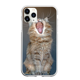 Чехол для iPhone 11 Pro Max матовый с принтом Мартовский кот в Тюмени, Силикон |  | Тематика изображения на принте: кот | кошка | март | пасть | усы