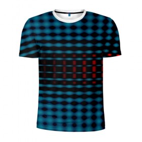 Мужская футболка 3D спортивная с принтом focal spot в Тюмени, 100% полиэстер с улучшенными характеристиками | приталенный силуэт, круглая горловина, широкие плечи, сужается к линии бедра | dot | pattern | point | абстракция | точки | узоры