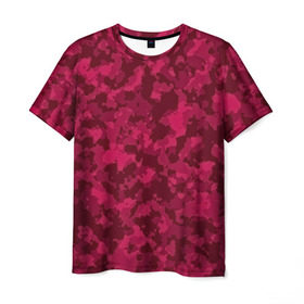 Мужская футболка 3D с принтом Розовый камуфляж в Тюмени, 100% полиэфир | прямой крой, круглый вырез горловины, длина до линии бедер | армейский