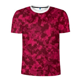 Мужская футболка 3D спортивная с принтом Розовый камуфляж в Тюмени, 100% полиэстер с улучшенными характеристиками | приталенный силуэт, круглая горловина, широкие плечи, сужается к линии бедра | армейский