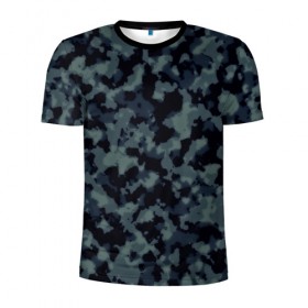Мужская футболка 3D спортивная с принтом Военный камуфляж в Тюмени, 100% полиэстер с улучшенными характеристиками | приталенный силуэт, круглая горловина, широкие плечи, сужается к линии бедра | армия | милитари