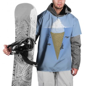 Накидка на куртку 3D с принтом Мороженое в Тюмени, 100% полиэстер |  | Тематика изображения на принте: food | ice cream | вкусно | еда | мороженое