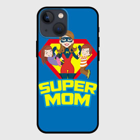 Чехол для iPhone 13 mini с принтом Супермама в Тюмени,  |  | Тематика изображения на принте: мама
