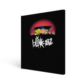 Холст квадратный с принтом Blink-182 в Тюмени, 100% ПВХ |  | blink | california | pop | punk | rock | группа | калифорния | панк | рок