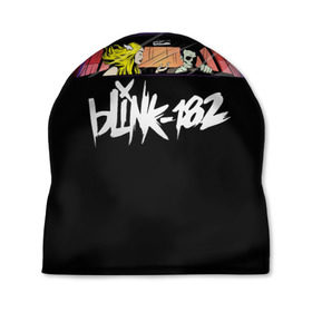 Шапка 3D с принтом Blink-182 в Тюмени, 100% полиэстер | универсальный размер, печать по всей поверхности изделия | blink | california | pop | punk | rock | группа | калифорния | панк | рок