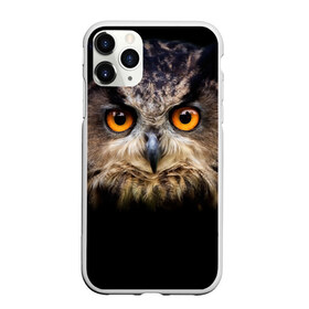 Чехол для iPhone 11 Pro матовый с принтом Хищный взор в Тюмени, Силикон |  | взгляд | глаза | клюв | пернатые | перья | птица | сова | филин | хищник