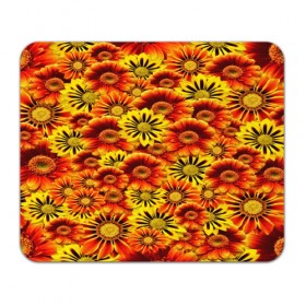Коврик прямоугольный с принтом Цветы в Тюмени, натуральный каучук | размер 230 х 185 мм; запечатка лицевой стороны | flower | оранжевый | цветочки | цветы
