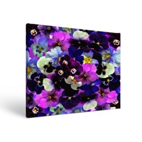 Холст прямоугольный с принтом Flower Garden в Тюмени, 100% ПВХ |  | Тематика изображения на принте: паттерн | разноцветный | цветы