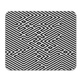 Коврик прямоугольный с принтом optical illusion в Тюмени, натуральный каучук | размер 230 х 185 мм; запечатка лицевой стороны | Тематика изображения на принте: геометрия | оптическая иллюзия | черно белый