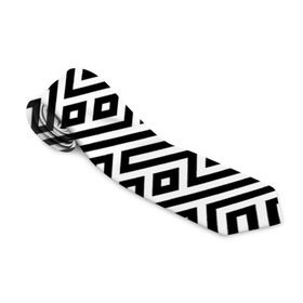 Галстук 3D с принтом optical illusion в Тюмени, 100% полиэстер | Длина 148 см; Плотность 150-180 г/м2 | Тематика изображения на принте: геометрия | оптическая иллюзия | черно белый