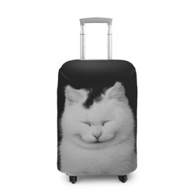 Чехол для чемодана 3D с принтом Smile в Тюмени, 86% полиэфир, 14% спандекс | двустороннее нанесение принта, прорези для ручек и колес | cat | kitty | животные | киса | кот | котенок | котэ | кошка