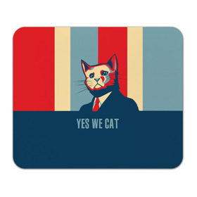 Коврик прямоугольный с принтом Yes we CAT в Тюмени, натуральный каучук | размер 230 х 185 мм; запечатка лицевой стороны | cat | kitty | животные | киса | кот | котенок | котэ | кошка