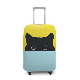 Чехол для чемодана 3D с принтом Moon в Тюмени, 86% полиэфир, 14% спандекс | двустороннее нанесение принта, прорези для ручек и колес | 3d | cat | kitty | животные | иллюстрация | киса | кот | кот спрятался | котенок | котэ | кошка | минимализм | рисунок | цифровое искусство